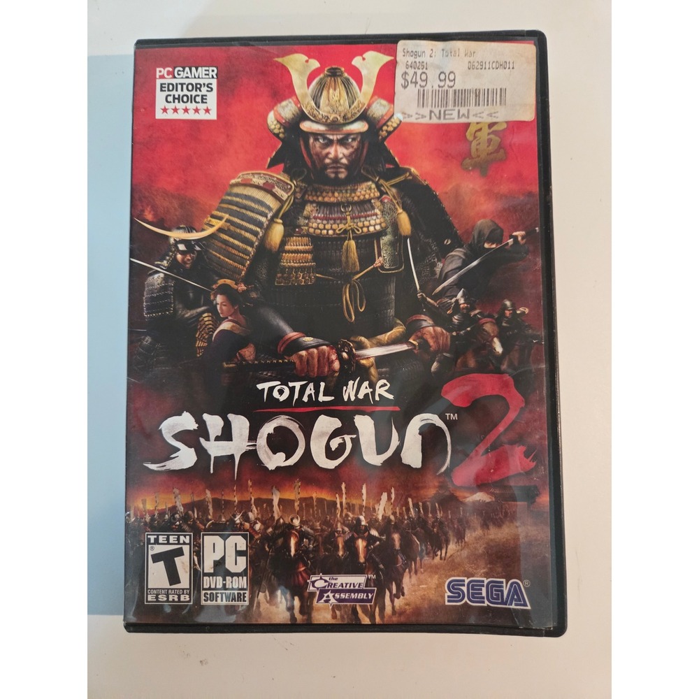 Total War Shogun 2 PC Game DVD-ROM SEGA Strategy Samurai 2011 010086852493